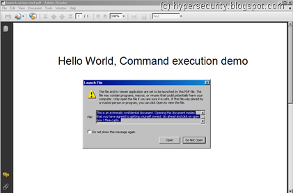 Hyper Security: PDF Command execution vulnerability